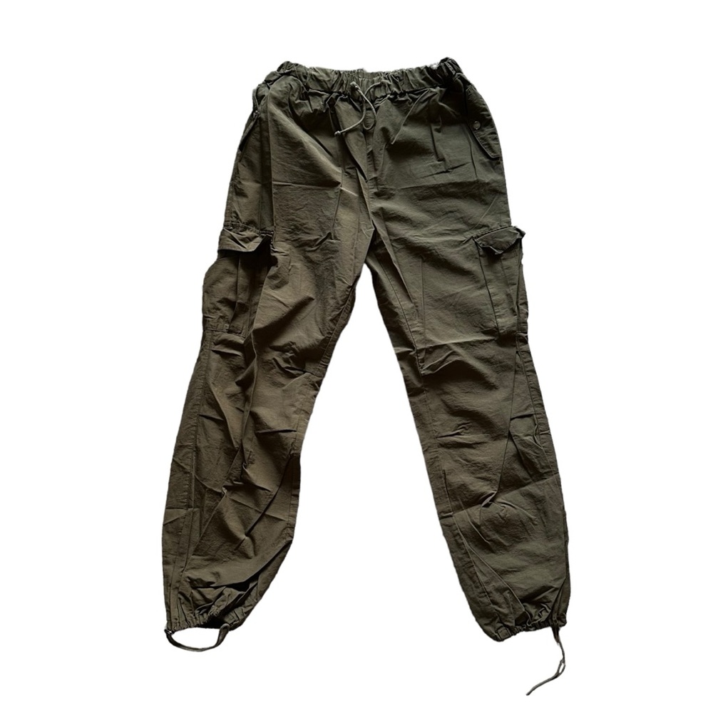 Army Green High Rise Tapered Leg Cargo Jogger Pant Love Tree Womens Size S